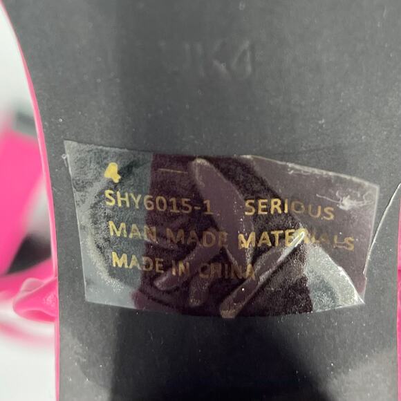 EGO Serious Lace Up Cross Strap Metallic Square Toe Block Heel in Pink Size 9 - Picture 6 of 8